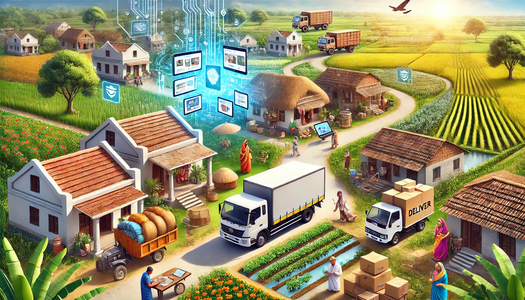 La economía rural de la India prospera: el comercio electrónico transforma las pequeñas ciudades